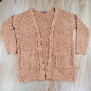 🔹️Urbino Rust Colored Open Knit Cardigan Sweater w/Pockets Medium